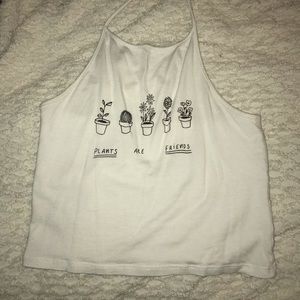 plants are friends halter top